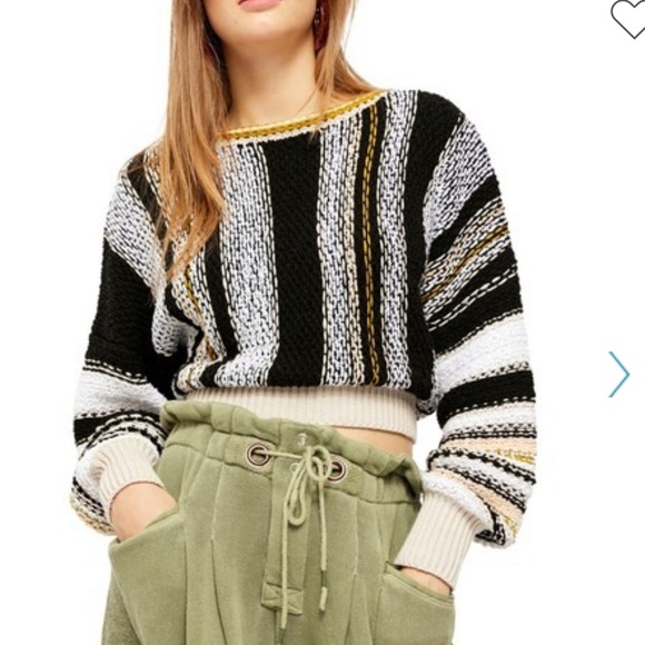 Free People Show Me Love Striped Pullover Sweater - Picture 4 of 4